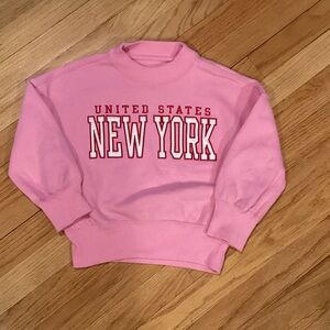 abercrombie kids Pink 'New York' Crewneck Sweatshirt